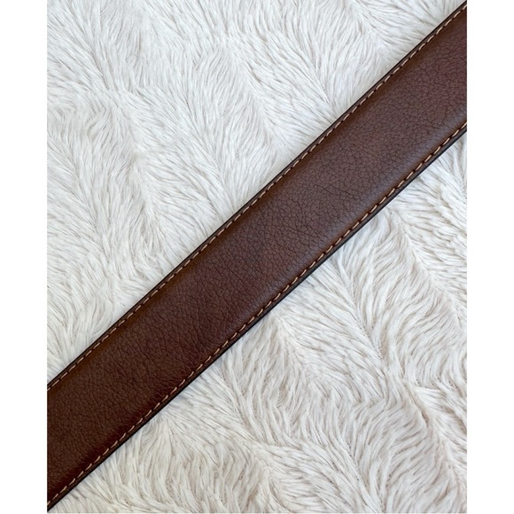 Men’s Reversible Black and Brown Vegan Leather Belt with Silver Buckle - Picture 14 of 17